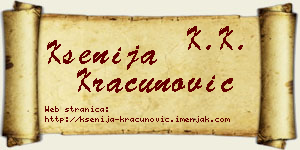 Ksenija Kračunović vizit kartica